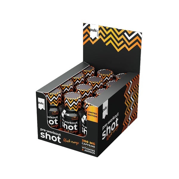 PULS Nutrition 12 X Black Orange Pre-workout Shot 60 ml