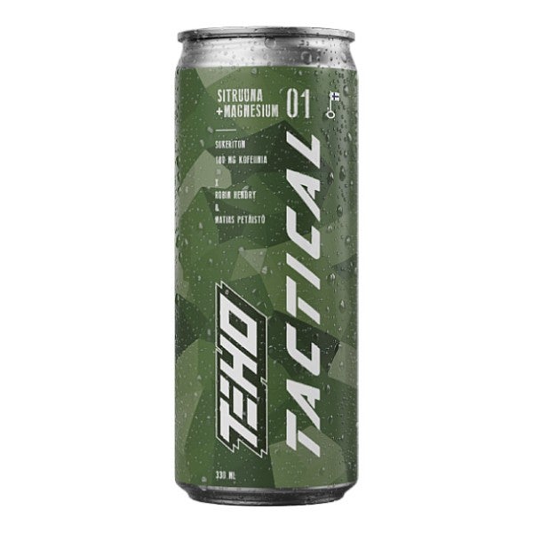 TEHO 24 X  Tactical Sitruuna + Magnesium Sokeriton Energiajuoma 330 ml